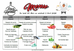 Menu du 30 Mars au 03 Avril