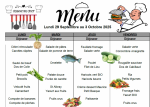 Menus du 29 septembre au 03 octobre