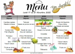 Menu du 17 au 21 Novembre